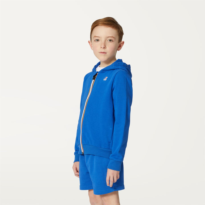Fleece Kid unisex P. LE VRAI ARNEL POLY COTTON Jacket BLUE ROYAL MARINE Detail (jpg Rgb)			
