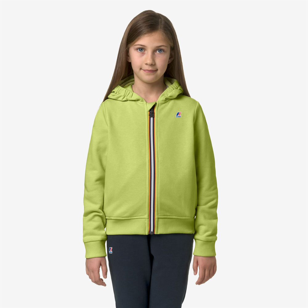 Celery Green Unisex Fleece Jacket for City Wear 02