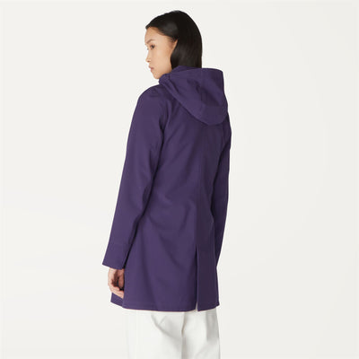 Jackets Woman MATHY BONDED JERSEY Mid VIOLET Dressed Front Double		