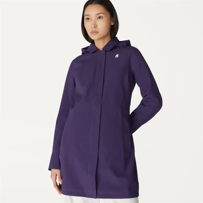 Jackets Woman MATHY BONDED JERSEY Mid VIOLET Detail Double				