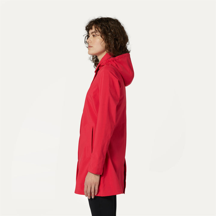 Jackets Woman MATHY BONDED JERSEY Mid RED BERRY Detail (jpg Rgb)			