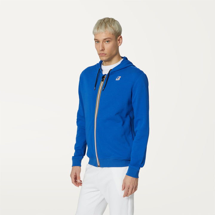 Fleece Unisex LE VRAI ARNEL POLY COTTON Jacket BLUE ROYAL MARINE Detail (jpg Rgb)			