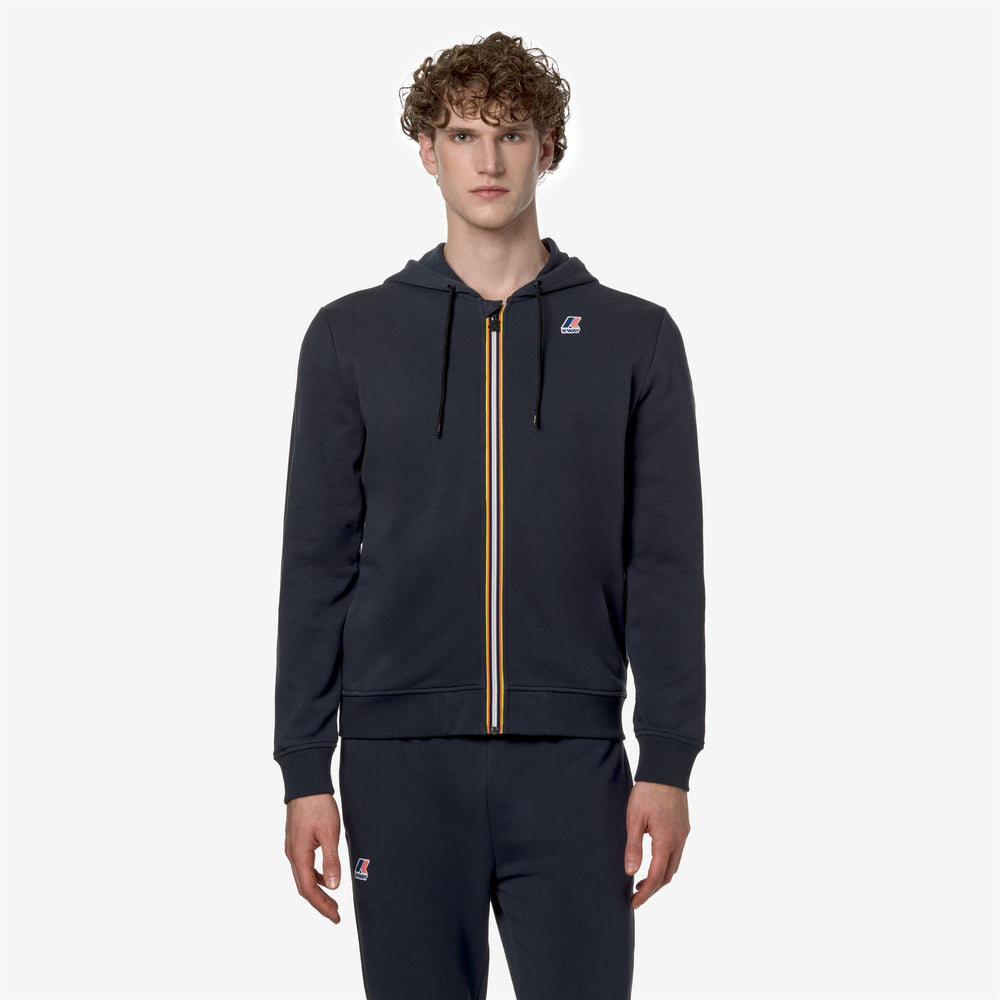 Blue Unisex Fleece Jacket for City Wear with Snap Button Pockets 02