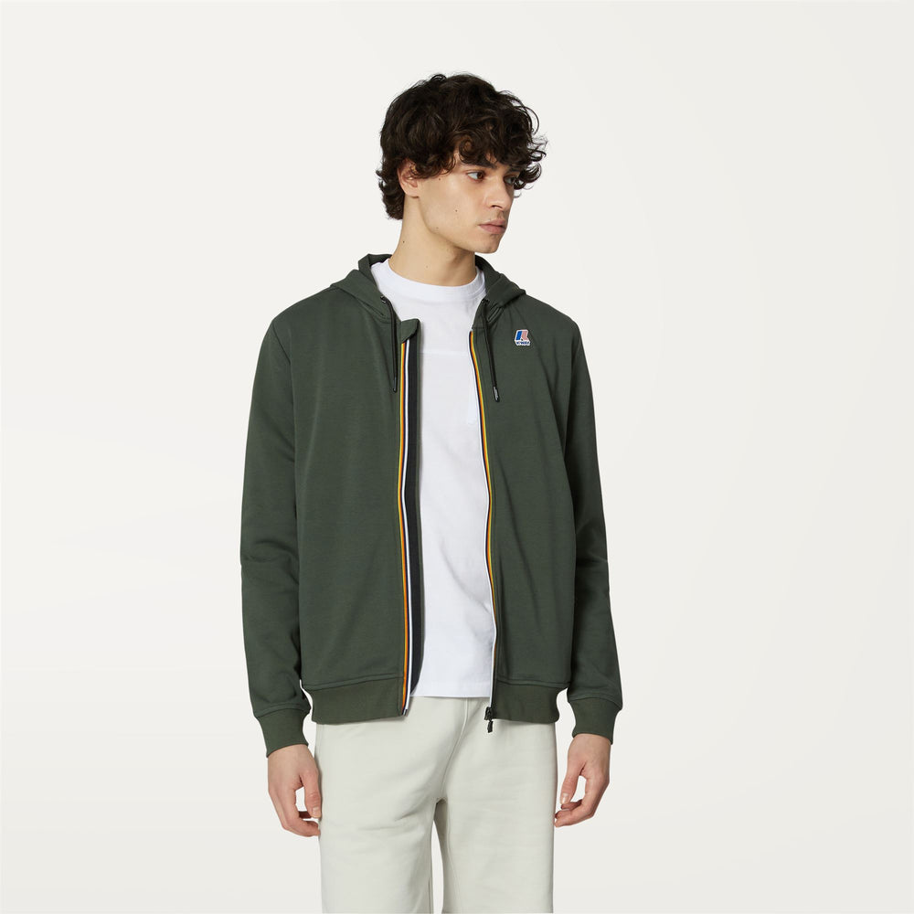 Blackish green Unisex Fleece Jacket for City Wear 02