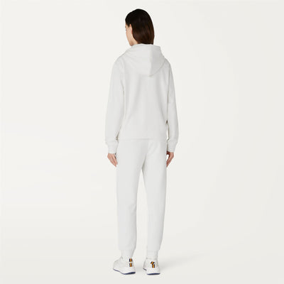 Fleece Woman OLYMPIANNE Jacket WHITE Dressed Front Double		