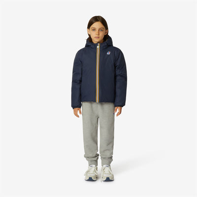 Jackets Boy P. JACQUES THERMO PLUS.2 REVERSIBLE Short BLUE DEPTH - BEIGE TAUPE | kway Dressed Back (jpg Rgb)		