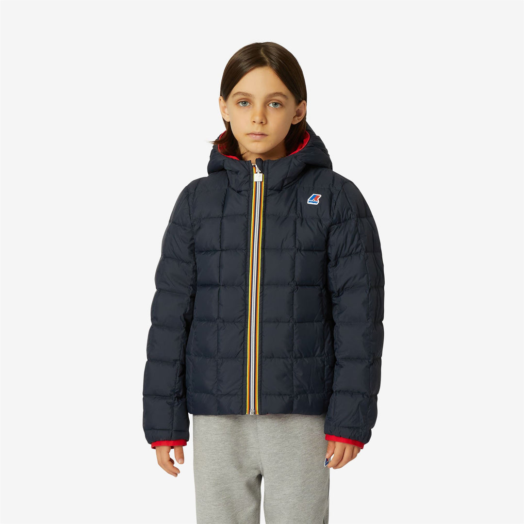 Jackets Boy P. JACQUES THERMO PLUS.2 DOUBLE Short RED - BLUE DEPTH Detail Double				