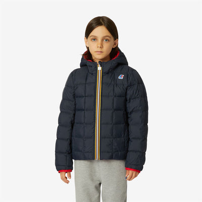 Jackets Boy P. JACQUES THERMO PLUS.2 DOUBLE Short RED - BLUE DEPTH Detail Double				