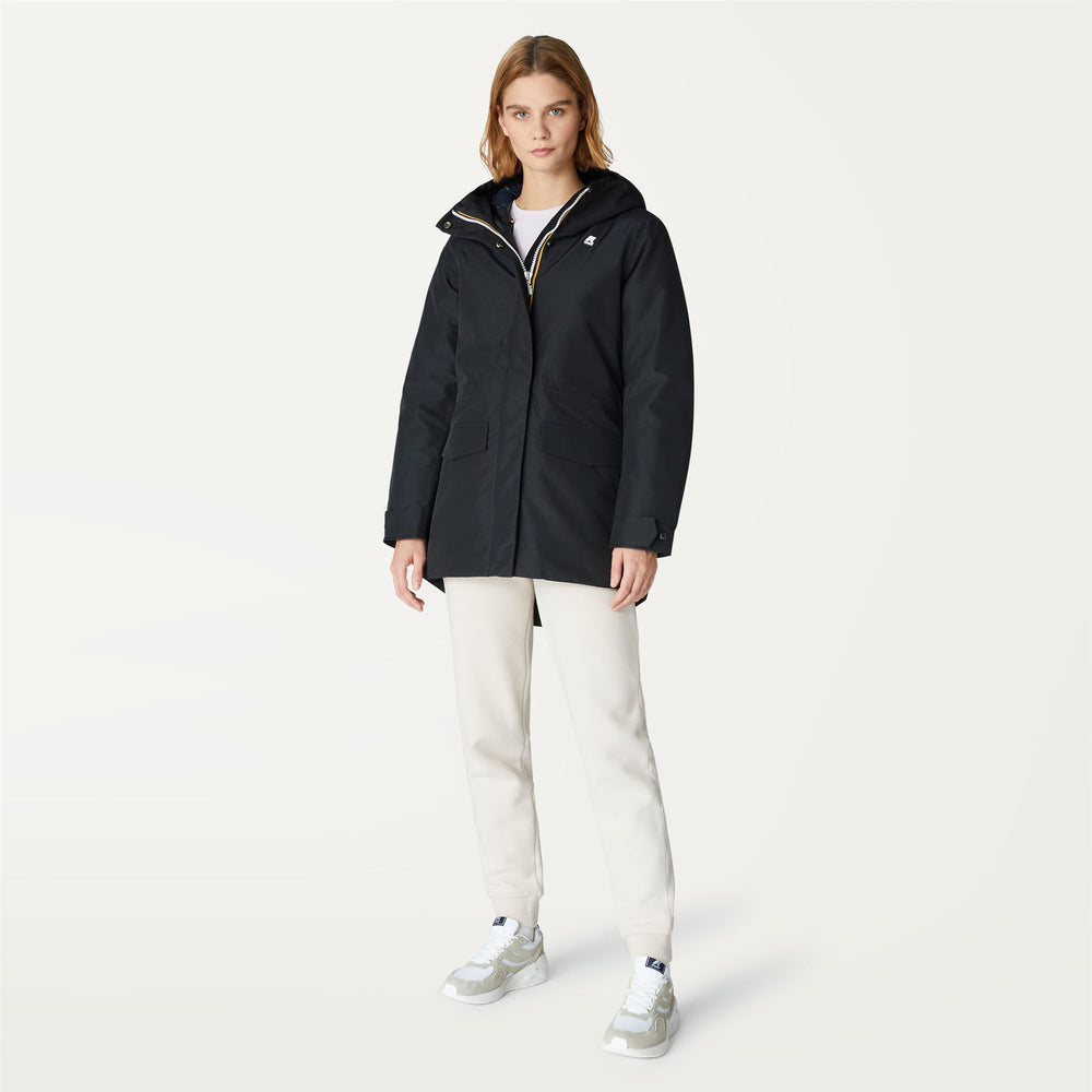 Black Blue Women's Waterproof Down Parka for Cold Weather 02