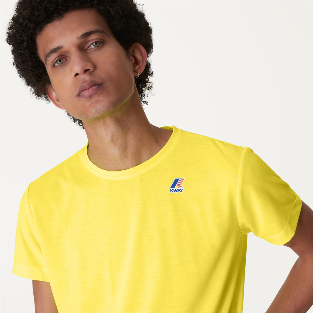 Fluorescent Yellow Unisex Packable T-Shirt for Outdoor Activities 02