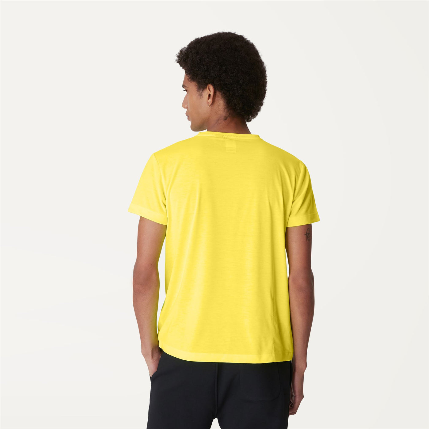 T-ShirtsTop Unisex LE VRAI EDOUARD FLUO T-Shirt YELLOW SOLEIL Dressed Front Double		
