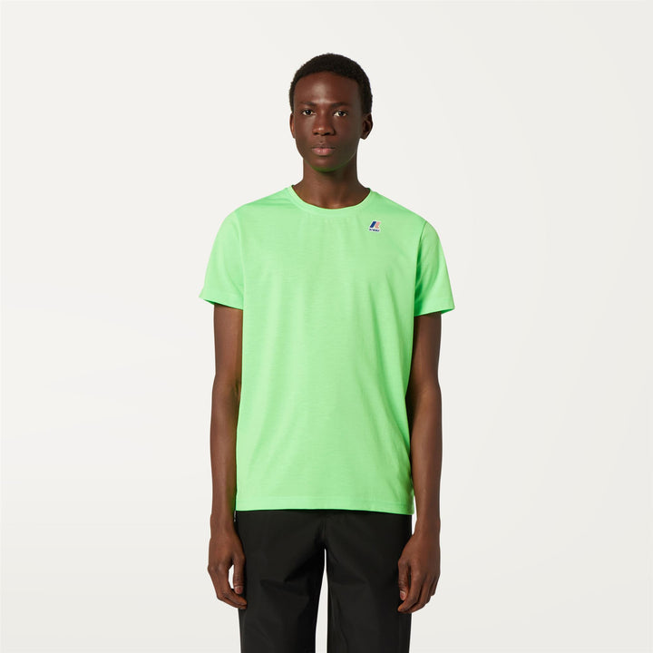 T-ShirtsTop Unisex LE VRAI EDOUARD FLUO T-Shirt GREEN CLASSIC Dressed Back (jpg Rgb)		