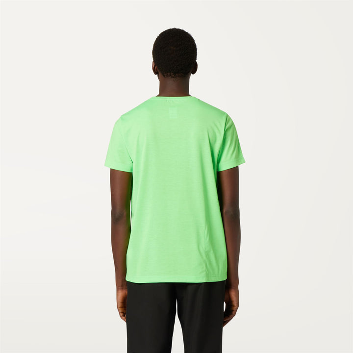 T-ShirtsTop Unisex LE VRAI EDOUARD FLUO T-Shirt GREEN CLASSIC Dressed Front Double		