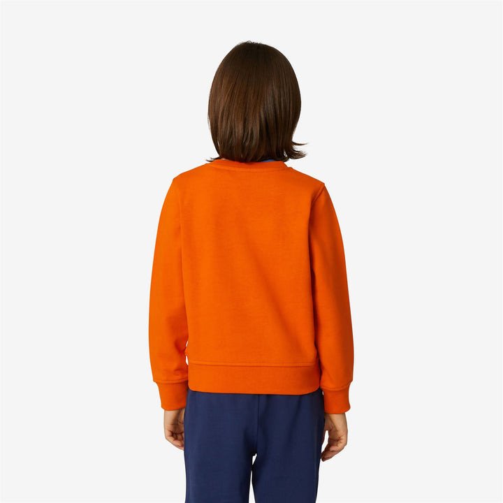 Fleece Boy P. BAPTISTE FRENCH TERRY Pull  Over ORANGE RUST Dressed Front Double		