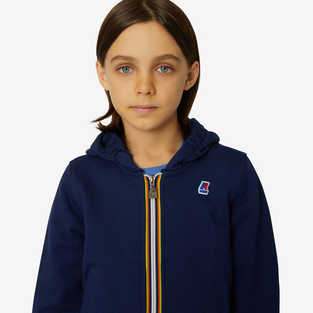 Fleece Boy P. ANTHONY FRENCH TERRY Jacket BLUE MEDIEVAL Detail Double				