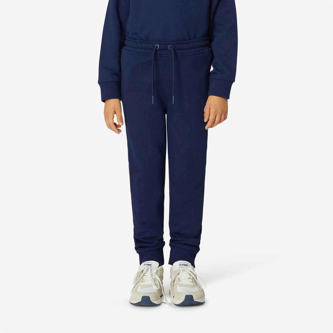 Pants Boy P. MICK FRENCH TERRY Sport Trousers BLUE MEDIEVAL Dressed Back (jpg Rgb)		