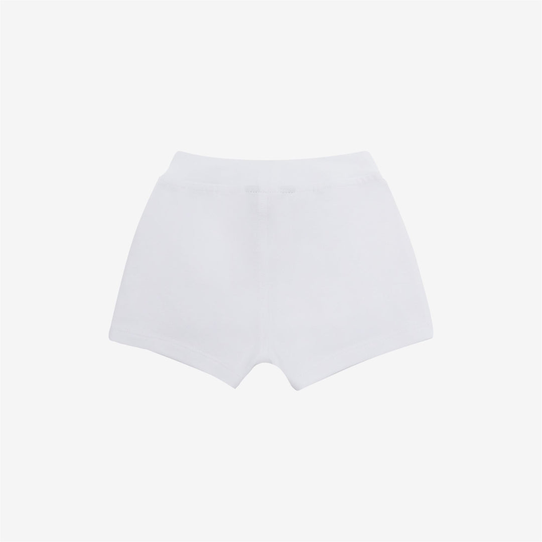 Shorts Kid unisex E. NOISETTE PIQUE Sport  Shorts WHITE Dressed Back (jpg Rgb)		