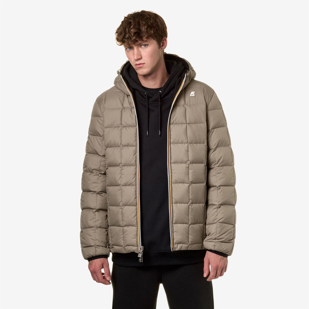 Grey Black Men's Reversible Insulated Winter Jacket 02