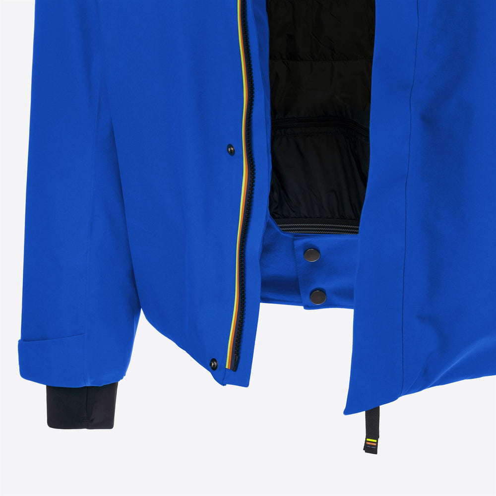 Jackets Man MALAMOT 2 LAYERS - PADDED JACKET Mid BLUE ROYAL MARINE Dressed Front (jpg Rgb)	
