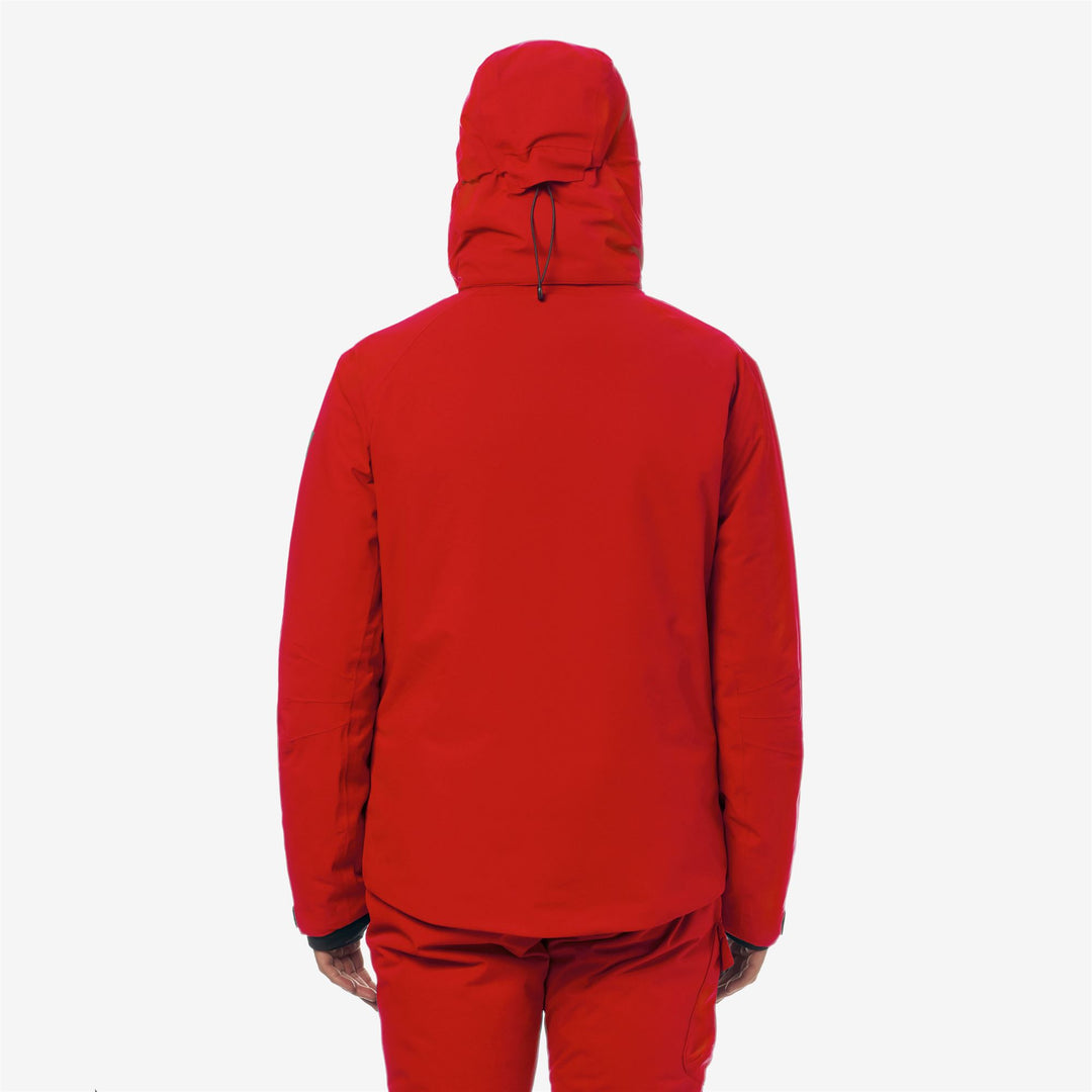 Jackets Man MALAMOT 2 LAYERS - PADDED JACKET Mid RED Dressed Front Double		