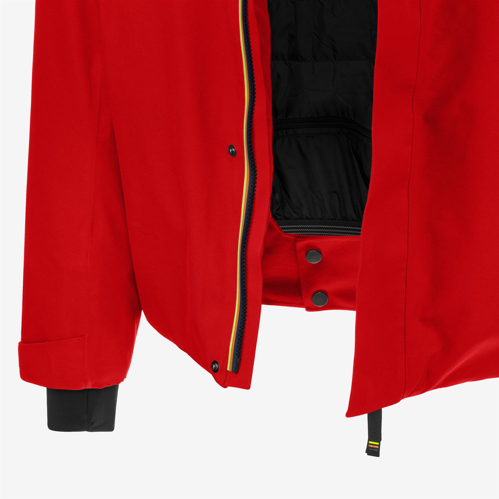 Jackets Man MALAMOT 2 LAYERS - PADDED JACKET Mid RED Dressed Front (jpg Rgb)	