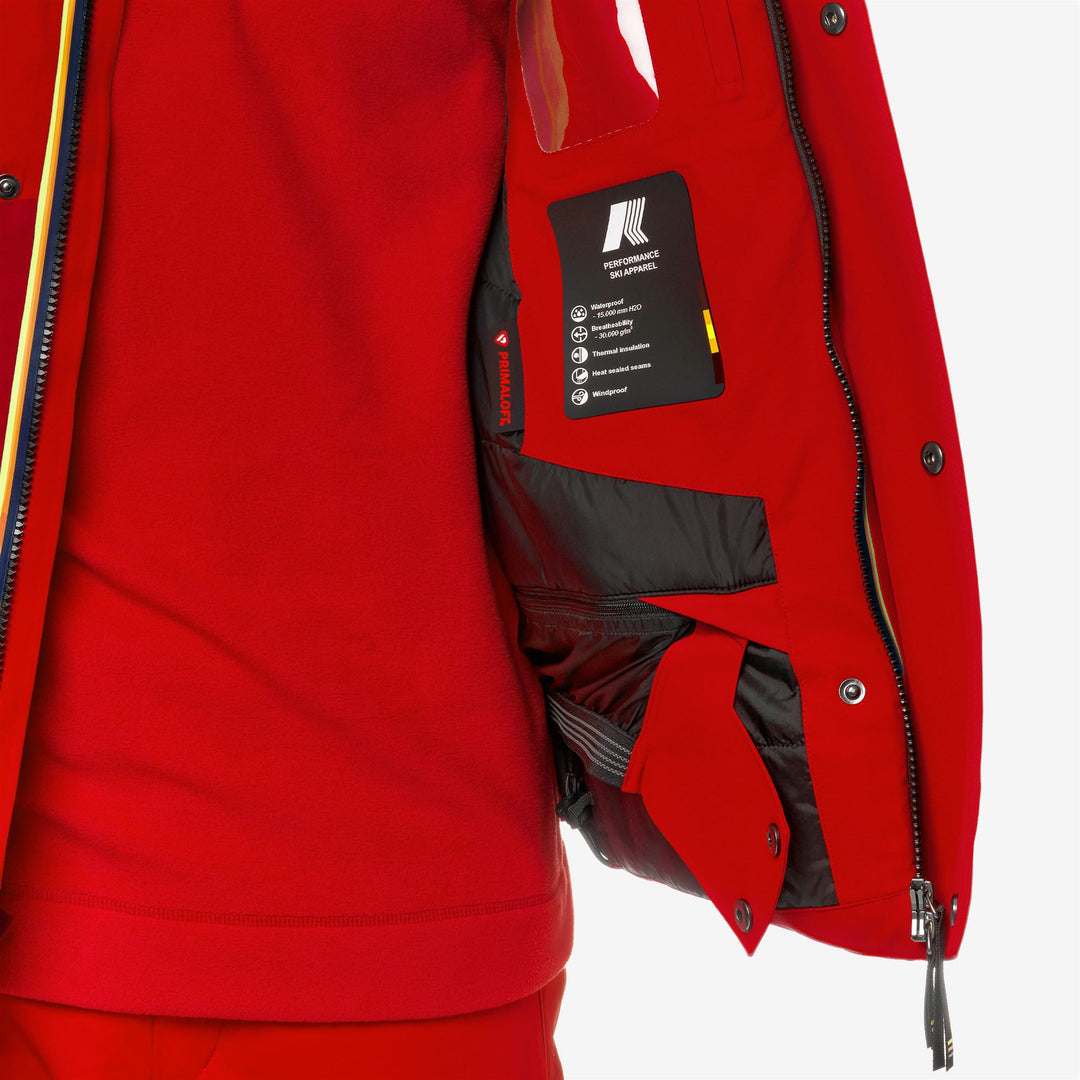 Jackets Man MALAMOT 2 LAYERS - PADDED JACKET Mid RED Detail Double				