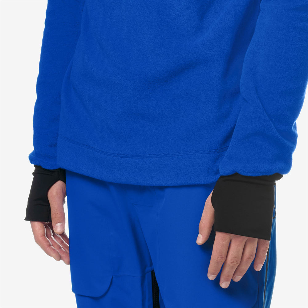 Royal Blue Men's Ski Fleece Pullover with Thermal Insulation 02