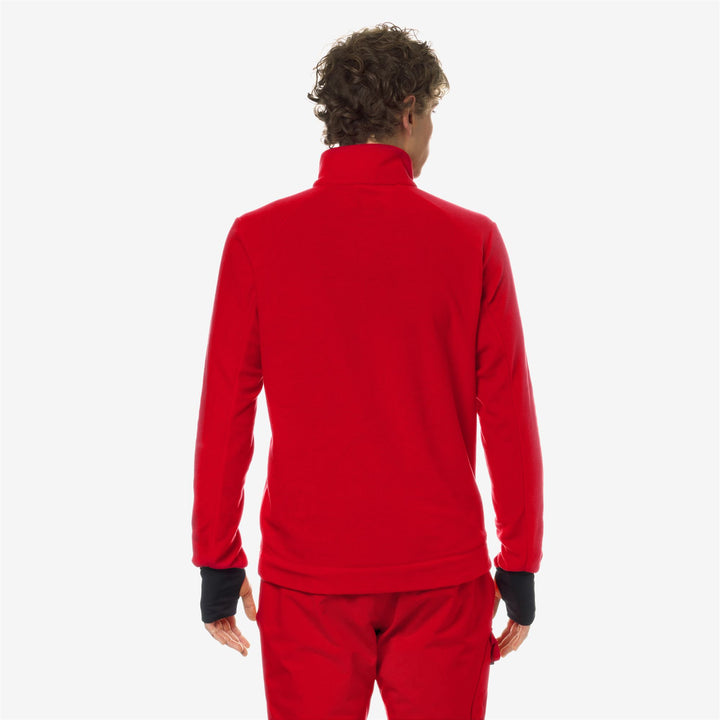 Fleece Man EYGLIERS POLAR Pull  Over RED Dressed Front Double		