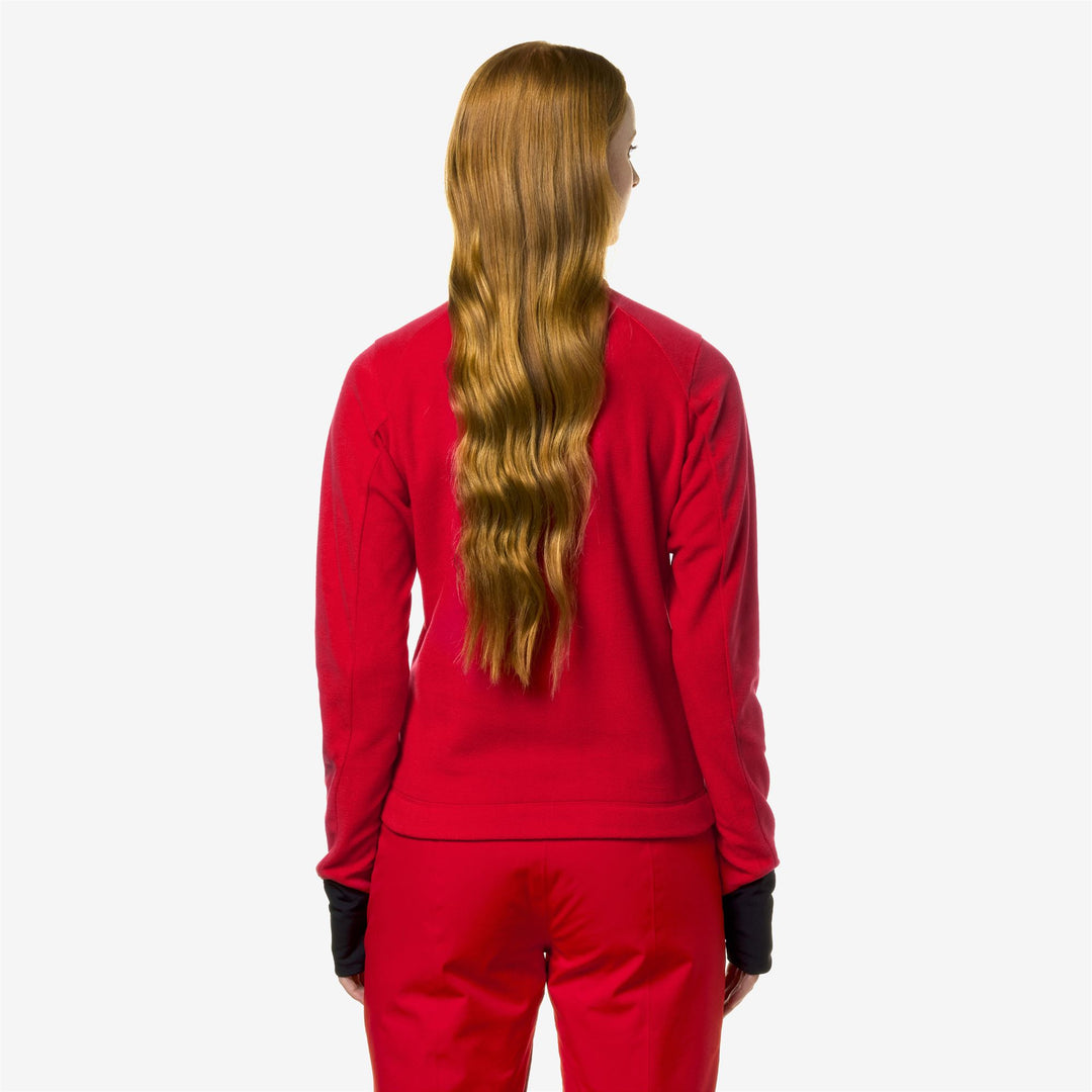 Fleece Woman CEILLAC POLAR Pull  Over RED Dressed Front Double		