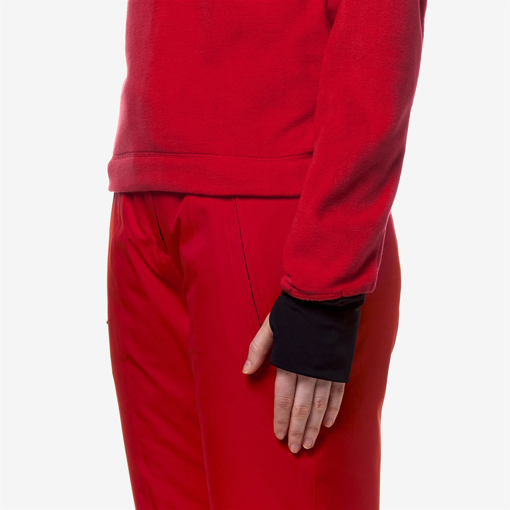 Fleece Woman CEILLAC POLAR Pull  Over RED Detail Double				