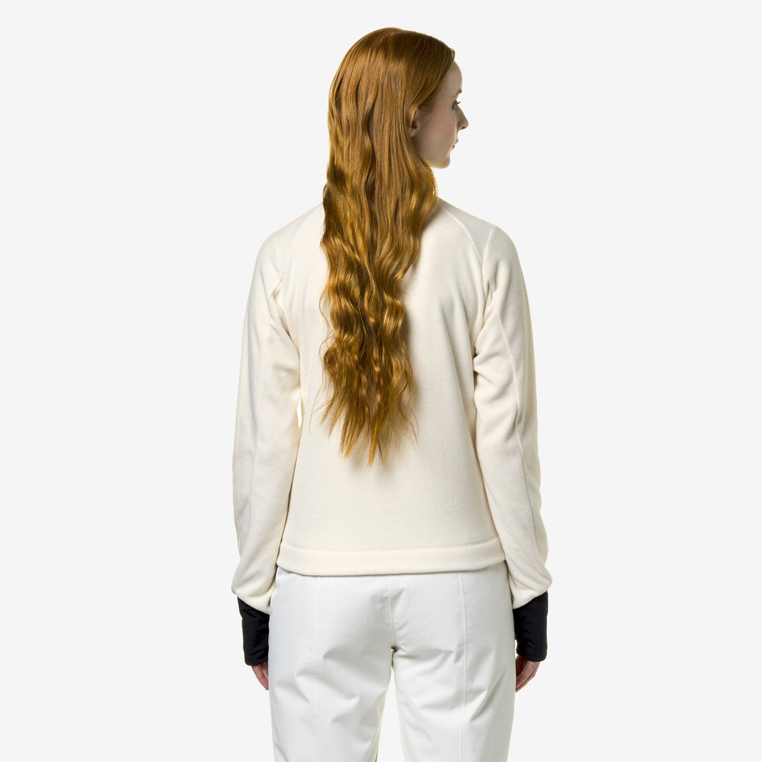 Fleece Woman CEILLAC POLAR Pull  Over WHITE GARDENIA Dressed Front Double		