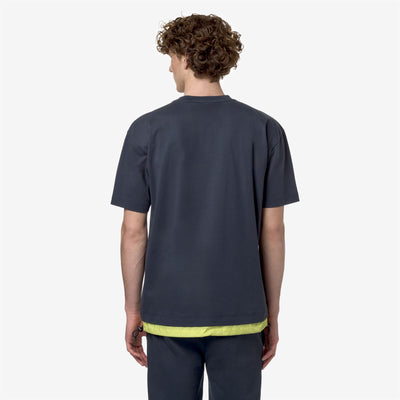 T-ShirtsTop Unisex LE VRAI SERILLE NYLON PC T-Shirt BLUE DEPTH-GREEN CELERY Dressed Front Double		