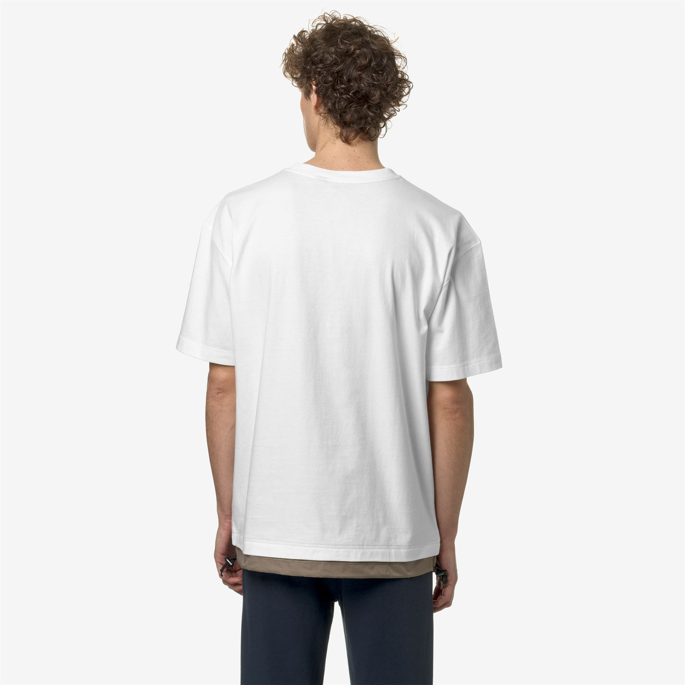 T-ShirtsTop Unisex LE VRAI SERILLE NYLON PC T-Shirt WHITE - BEIGE TAUPE Dressed Front Double		