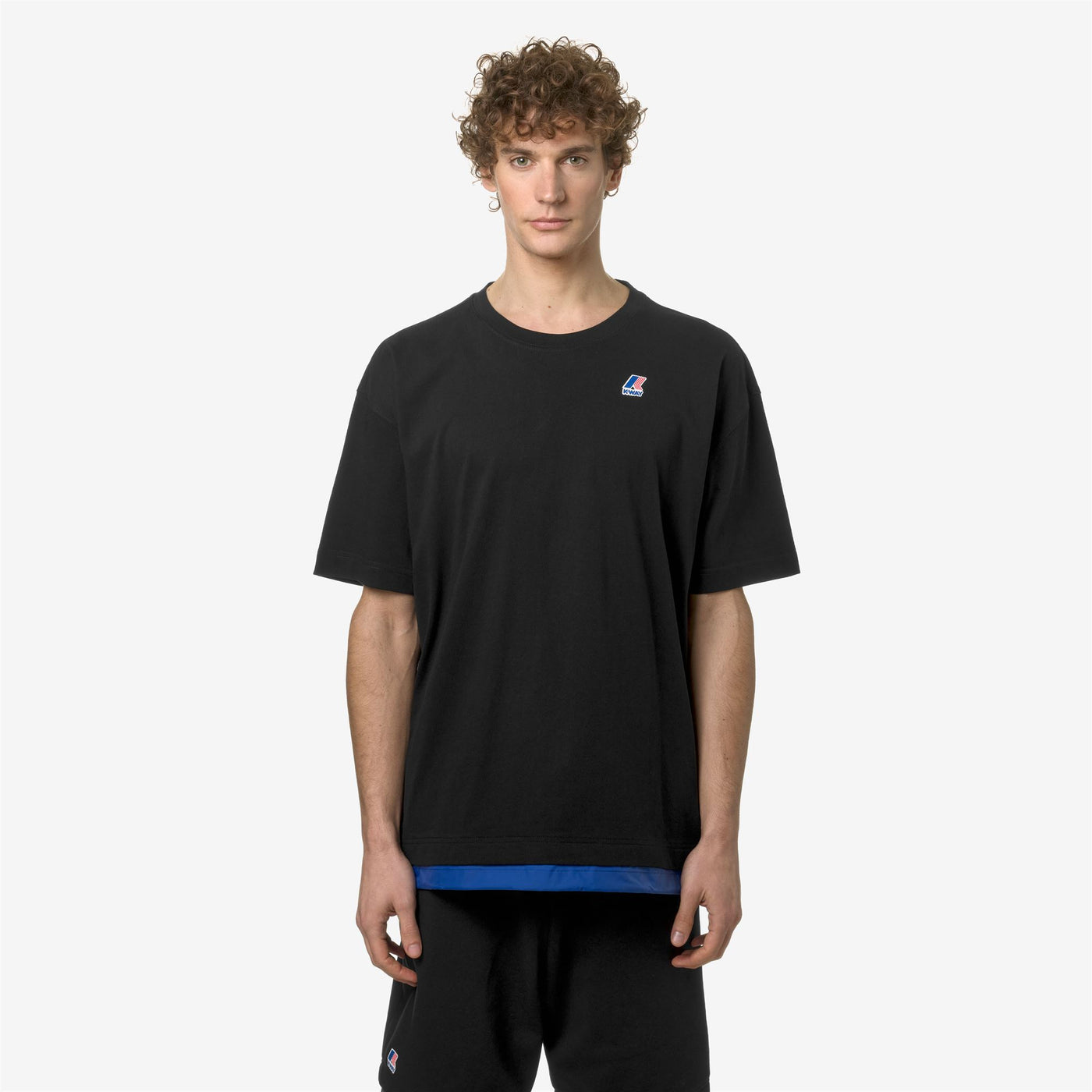 T-ShirtsTop Unisex LE VRAI SERILLE NYLON PC T-Shirt BLACK PURE - BLUE ROYAL MARINE Dressed Back (jpg Rgb)		
