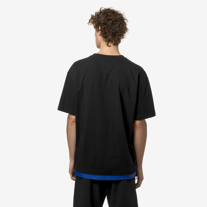 T-ShirtsTop Unisex LE VRAI SERILLE NYLON PC T-Shirt BLACK PURE - BLUE ROYAL MARINE Dressed Front Double		
