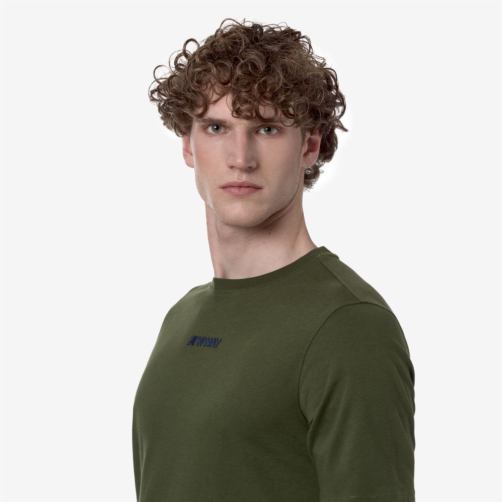 Cypress Green Men's Casual T-Shirt with Logo Print 02