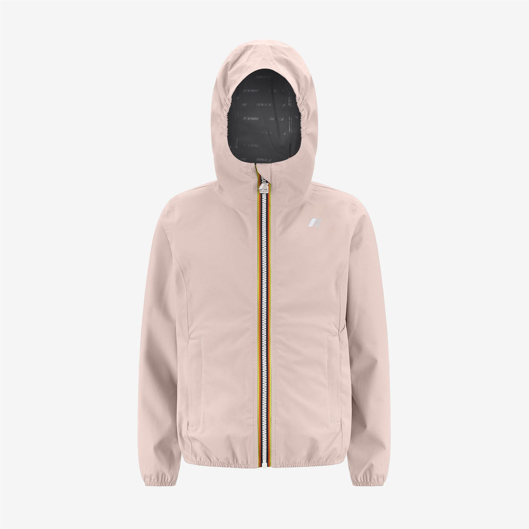 Giacca Impermeabile Slim Fit per Ragazze Arancio Rosa 01