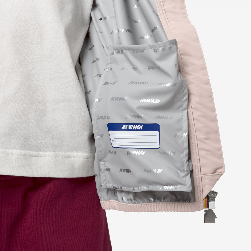 Giacca Impermeabile Slim Fit per Ragazze Arancio Rosa 02