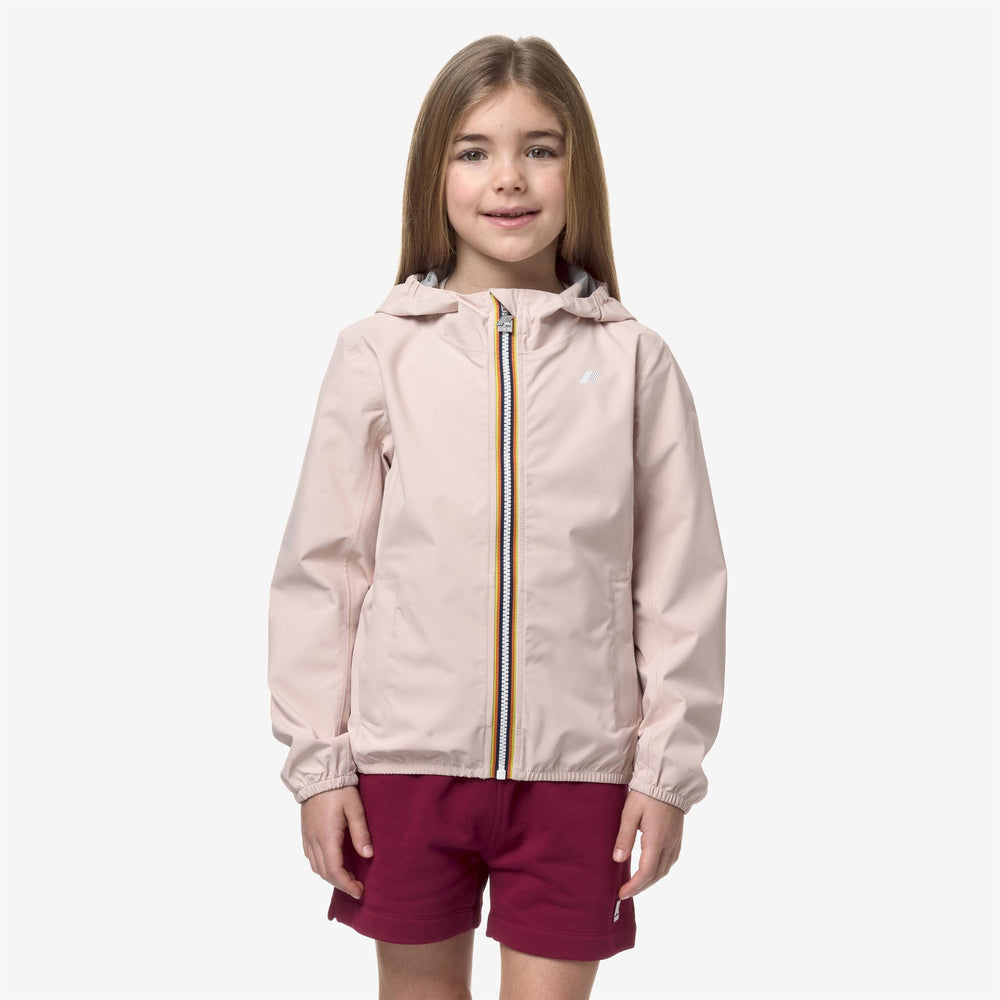 Orange Pink Girls' Slim Fit Waterproof Jacket 02