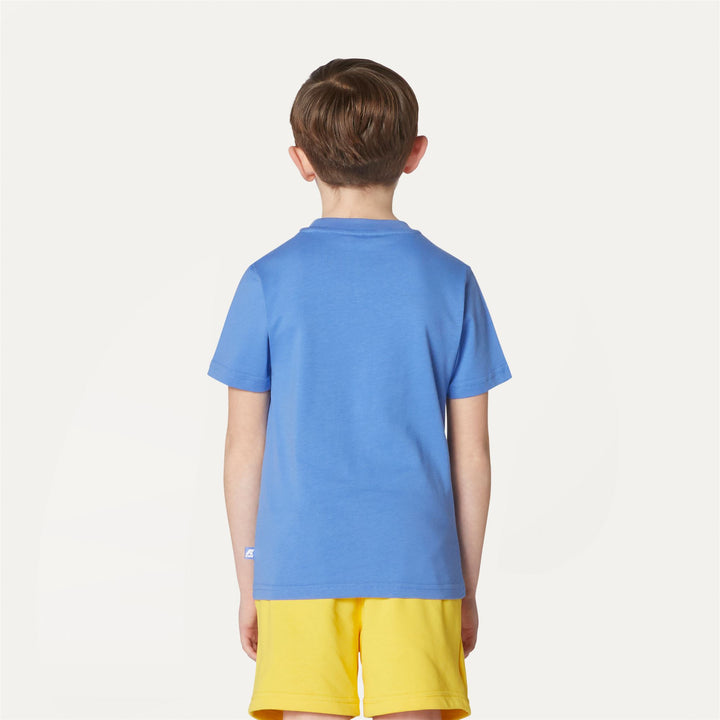 T-ShirtsTop Boy P. ODOM MULTIPLE LOGO T-Shirt BLUE ULTRAMARINE Dressed Front Double		