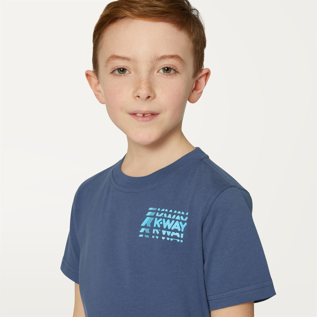 T-ShirtsTop Boy P. ODOM MULTIPLE LOGO T-Shirt BLUE INDIGO Detail Double				