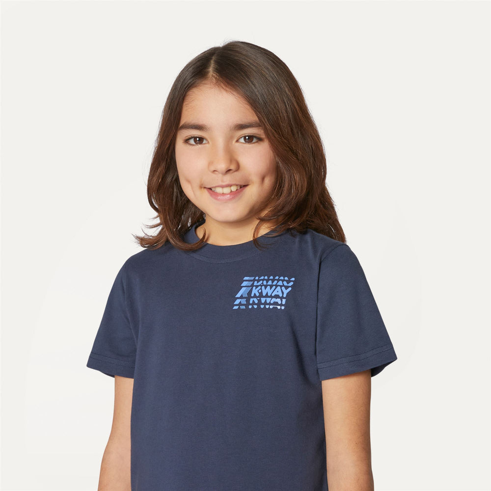 T-ShirtsTop Boy P. ODOM MULTIPLE LOGO T-Shirt BLUE DEPTH Detail Double				