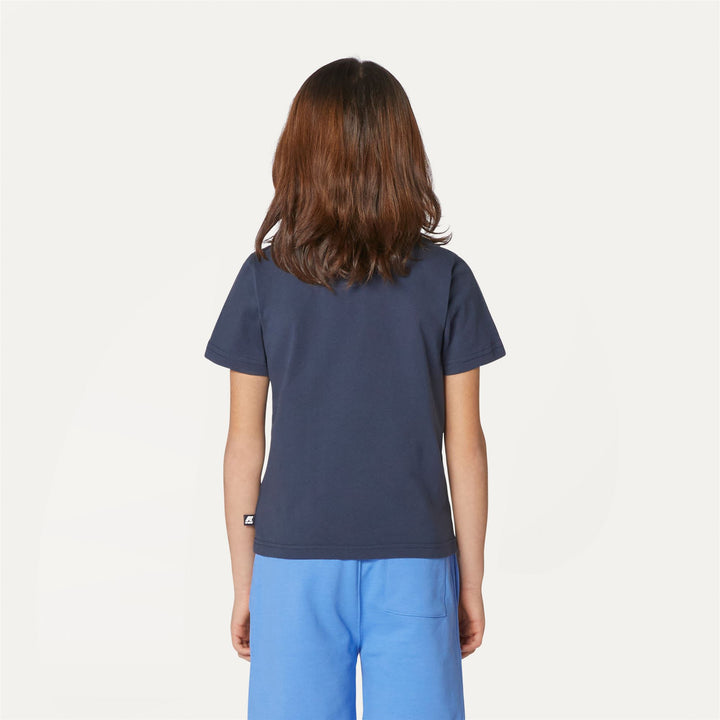 T-ShirtsTop Boy P. ODOM MULTIPLE LOGO T-Shirt BLUE DEPTH Dressed Front Double		