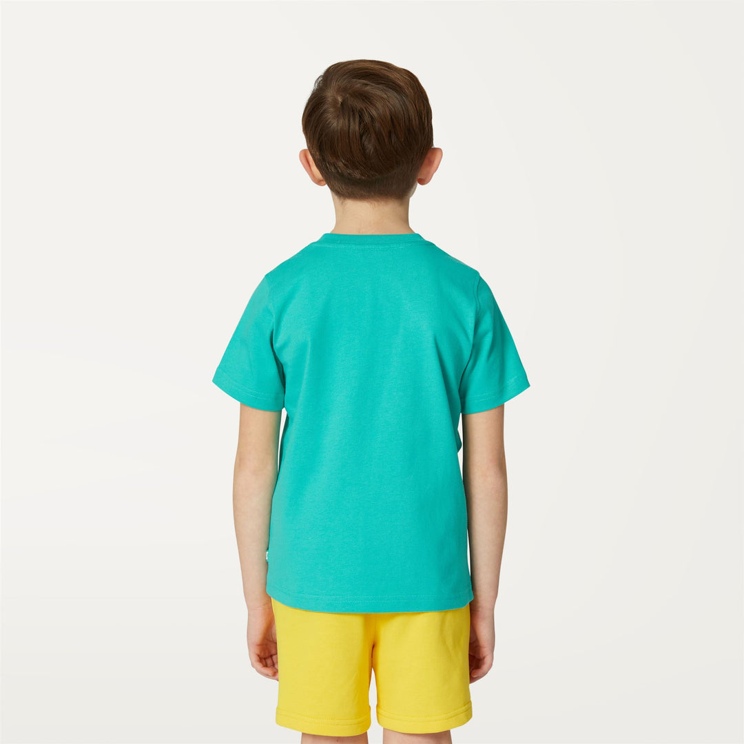 T-ShirtsTop Boy P. ODOM MULTIPLE LOGO T-Shirt GREEN MARINE Dressed Front Double		