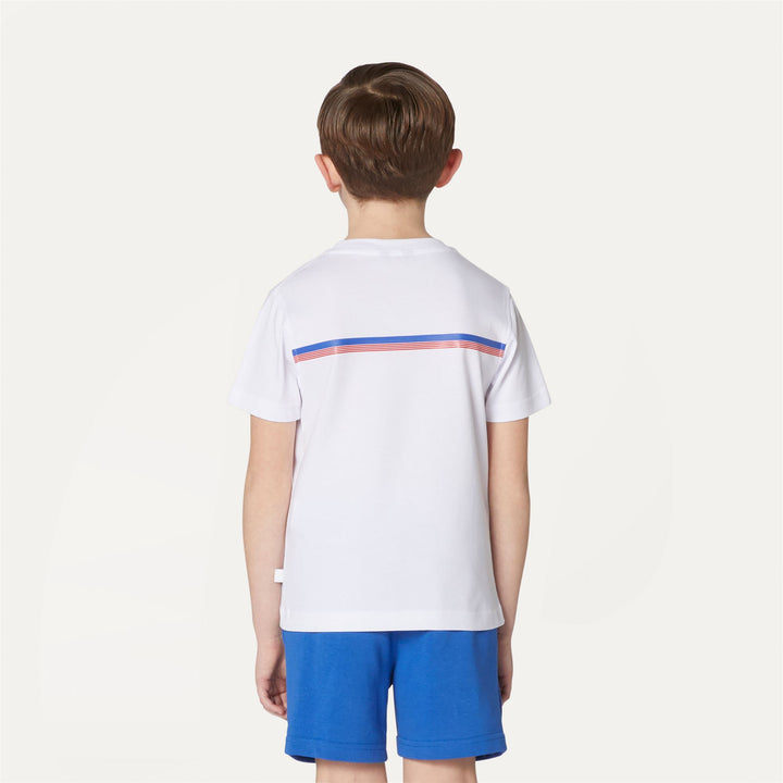 T-ShirtsTop Boy P. ODOM LOGO STRIPES T-Shirt WHITE Dressed Front Double		