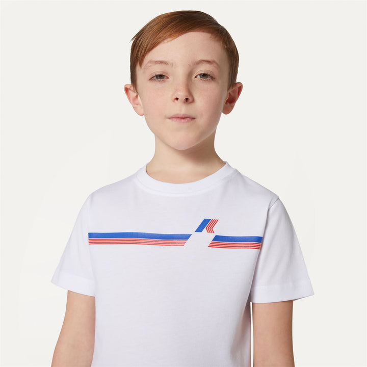 T-ShirtsTop Boy P. ODOM LOGO STRIPES T-Shirt WHITE Detail Double				