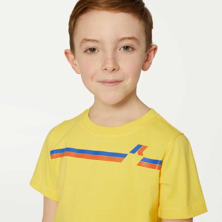 T-ShirtsTop Boy P. ODOM LOGO STRIPES T-Shirt YELLOW SUNSTRUCK Detail Double				