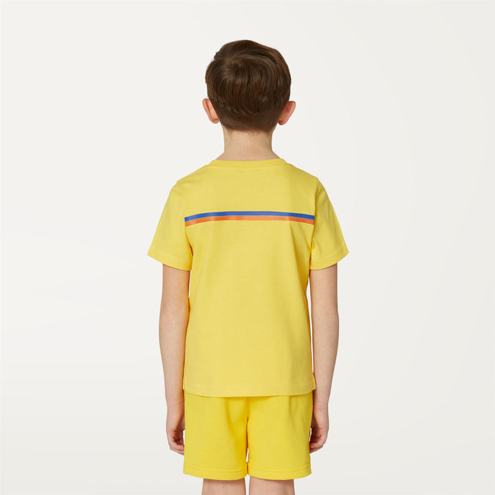 T-ShirtsTop Boy P. ODOM LOGO STRIPES T-Shirt YELLOW SUNSTRUCK Dressed Front Double		