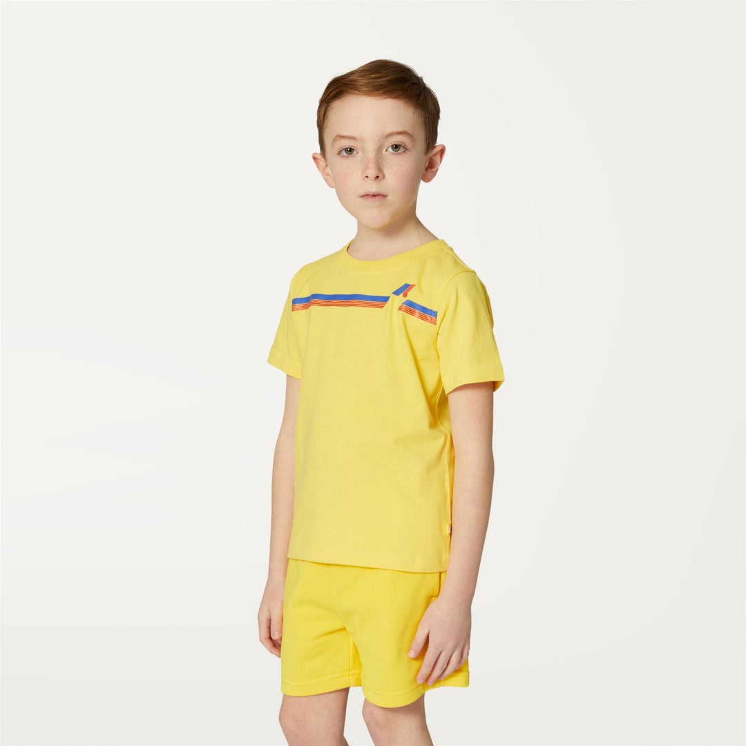 T-ShirtsTop Boy P. ODOM LOGO STRIPES T-Shirt YELLOW SUNSTRUCK Detail (jpg Rgb)			