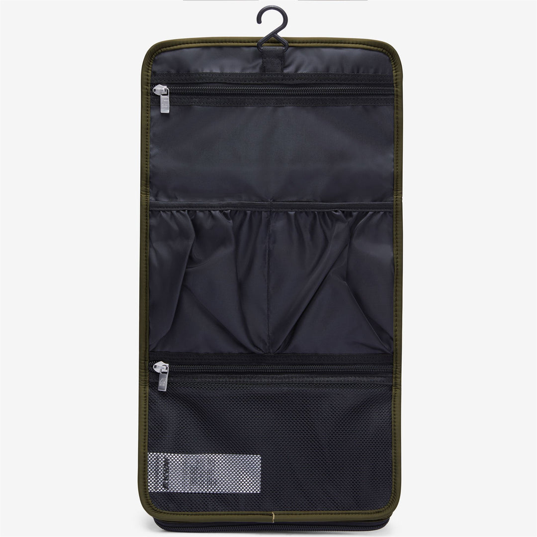 Beauty Case Impermeabile Unisex Verde Scuro con Design Appeso main